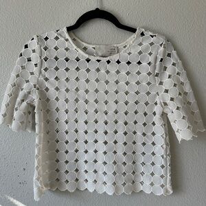 JOA Los Angeles Ivory Eyelet Top XS
Banana republic style